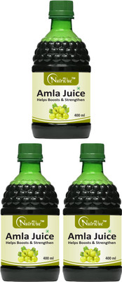 Nutrivue Amla Juice Effective Antioxidants for Immunity boosting (400ml)(Pack of 3, 1200 ml)