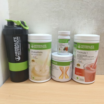 Herbalife Nutrition F1,STRAWBERRY,PPP200GM,AFRESH TULSI,SHAKE MATE WITH SHAKER,JUCER CUP FREE 500ML(5 x 240 ml)