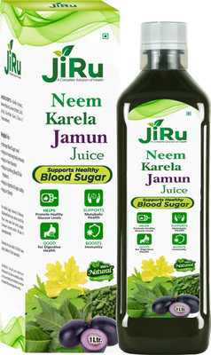 JiRu Neem Karela Jamun Juice for Diabetes | Ayurvedic Diabetic Care Herbs(1000 ml)