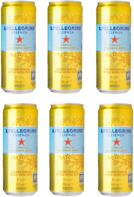 SAN PELLEGRINO Lemon Zest Natural Mineral Water With Fruity Flavour Give Wonderfull Fresh Taste(6 x 330 ml)