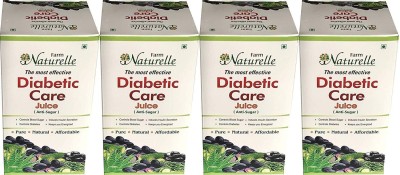 Farm Naturelle -Herbal Diabetic Care Juice Pack of 4x400 Ml (Free Free Jamun Forest Flower Honey Rs.175/-) Anti Diabetes Sugar Control Juice(1600 ml)