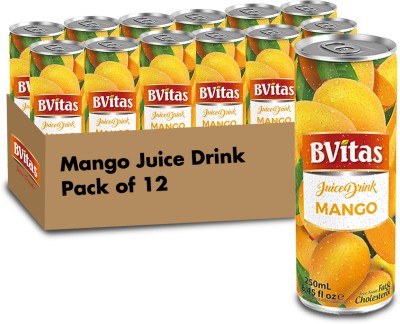 BVitas Mango Juice Drink (Pack of 12) | 250 ml Each(12 x 250 ml)