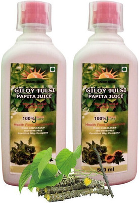 Sunchan Group Giloy Tulsi Papita Juice Pure Oraganic Herbal 500 X 2 ML(2 x 500 ml)