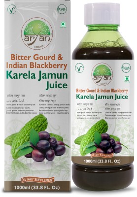 Aryan Herbals Karela Jamun Juice, May Relieve Diabetes, No Added Sugar & Artificial Colors(1000 ml)