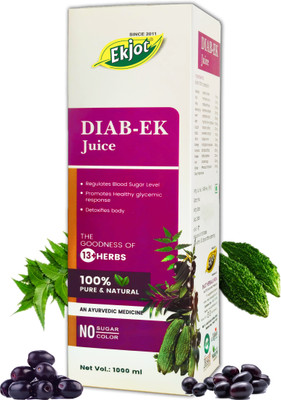 Ekjot Diab-Ek Juice | Controls Blood Sugar Levels | Neem Karela Jamun & More(1 L)