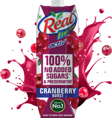 Real Activ Cranberry Juice | No Added Sugar | No Added Preservative | Refreshing(1 L)