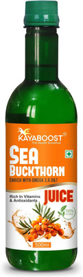 KAYABOOST Sea Buckthorn Juice | Himalayan Berry | Immunity Booster Vegan Health Supplement(500 ml)