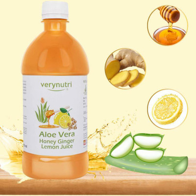 Verynutri Aloe vera Juice with Honey, Lemon, Ginger(600 ml)