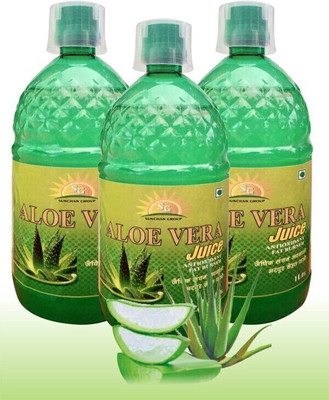 Sunchan Group Aloevera Juice Pure Oraganic Herbal 1000 X 3 ML(3 x 1000 ml)