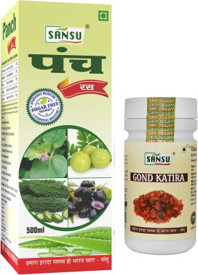 SANSU HEALTH CARE Panch Ras with Maintian Cholesterol leval 500ml + Gond katira 100g(500 ml)