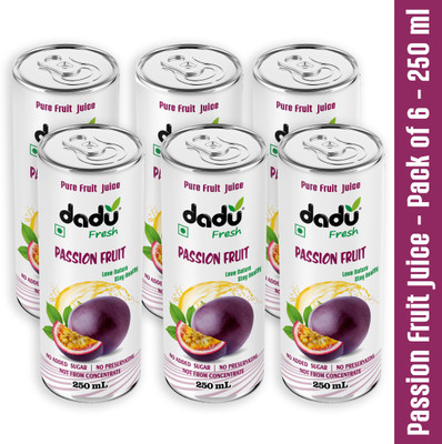 Dadu Fresh Passion Fruit Juice - 250 ML (Pack of 6)(6 x 250 ml)