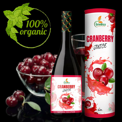 grinbizz Cranberry Juice/No Added Sugar/Support Healthy Digestion/Liver & Boost Immunity(1000 ml)
