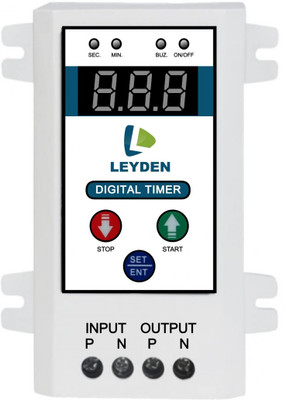 Leyden TM-CYC 30A, 220VAC Cyclic Timer & Auto OFF, 1-999 Min/Sec For Fogger, Motor Etc. Programmable Electronic Timer Switch(White)