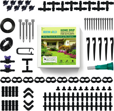 My Irigacio World IRRIWORLD Drip Kit for Home Garden Irrigation (Waters Upto 50 Plants) Drip Irrigation Kit