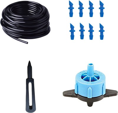 nextgenagro 4MM FEEDER LINE-5M/PIN CONNECTOR-10/ADJUSTBLE EMITTER-10/ PUNCH-01 Drip Irrigation Kit