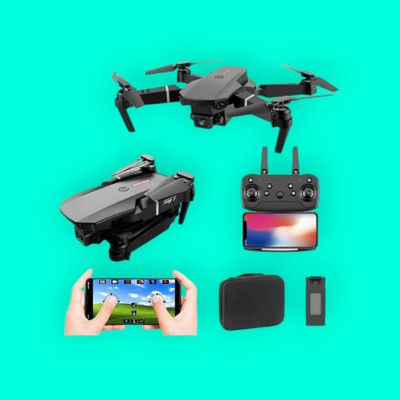 Barbie E88 Camera dronRemote Control 360 Flip Stunt WiFi Wings 2 Batteries_b10 Drone