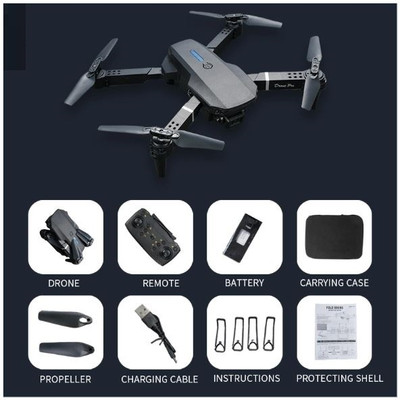 RECTITUDE E88 Camera WiFi FPV Foldable RC Quadcopter Altitude Hold, Visual Positioning Toy Drone