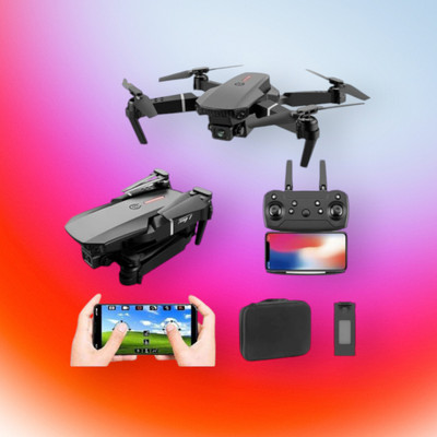 Barbie E88 Camera dronRemote Control 360 Flip Stunt WiFi Wings 2 Batteries_b15 Drone