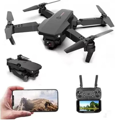 RECTITUDE E88 Pro Foldable Remote Control Drone Dual Camera Drone 720p Video, Wifi Fpv Drone