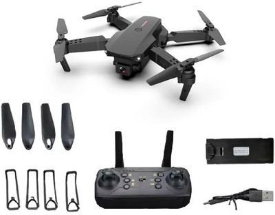 RECTITUDE E88 Foldable Mini Drone RC Quadrocopter With WIFI FPV Wide Angle HD Dual Camera Drone