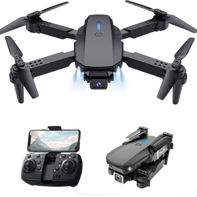 RYCRATE DRONE E-88 WIFI FPV With Wide Angle HD 4K 1080P Camera Height Foldable Drone Drone