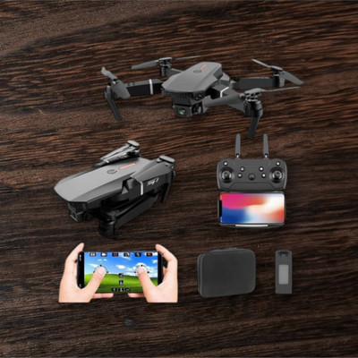 Barbie E88 Camera dronRemote Control 360 Flip Stunt WiFi Wings 2 Batteries_b5 Drone