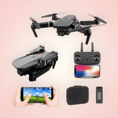 Barbie E88 Camera dronRemote Control 360 Flip Stunt WiFi Wings 2 Batteries_b27 Drone