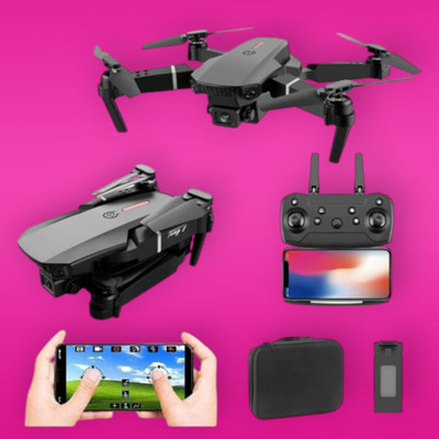Barbie E88 Camera dronRemote Control 360 Flip Stunt WiFi Wings 2 Batteries_b21 Drone