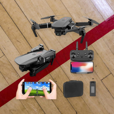 Barbie E88 Camera dronRemote Control 360 Flip Stunt WiFi Wings 2 Batteries_b20 Drone