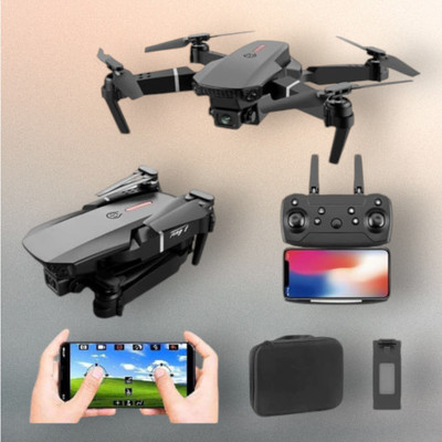 Barbie E88 Camera dronRemote Control 360 Flip Stunt WiFi Wings 2 Batteries_b23 Drone