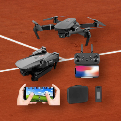 Barbie E88 Camera dronRemote Control 360 Flip Stunt WiFi Wings 2 Batteries_b18 Drone