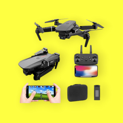 Swa Mi SM E88 Camera dronRemote Control 360 Flip Stunt WiFi Wings 2 Batteries_b7 Drone