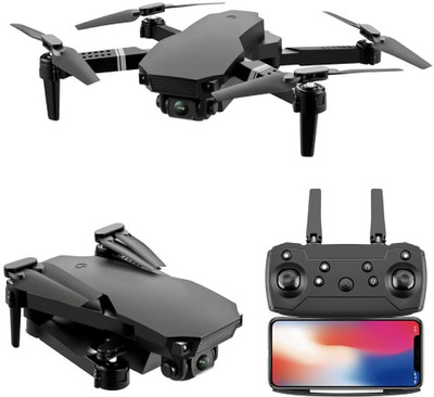 PTCMart Foldable Position Locking E88 Pro WiFi mini drone with 4k dual camera Drone