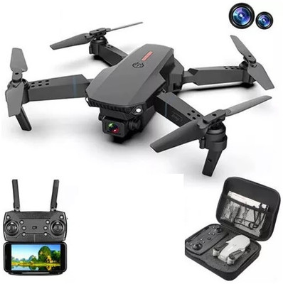 RECTITUDE Premium Quality Professional E88 Pro Remote Control Foldable Dual Camera 720p Drone