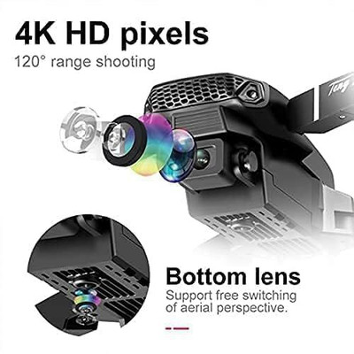 RR Enterprizes E88 Foldable-Toy-Drone-with-HQ-WiFi-Camera-Remote-Control-for-Kids(Multicolor)