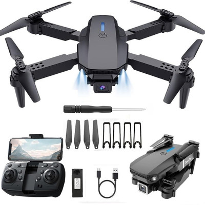 FLORASTICK 4k dual camera mini drone E88 Pro Foldable WiFi with Smart Gestures Selfie-HD Drone