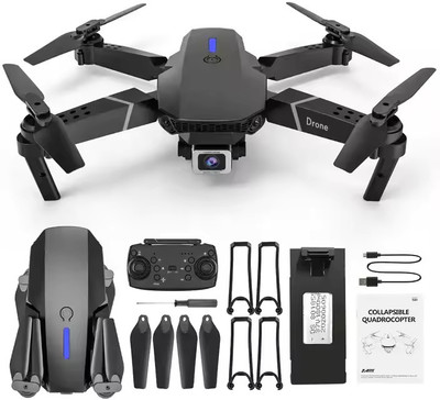 Swa Mi E88 Foldable Quadcopter WiFi 480P FPV Dual Camera 2 battries1 Drone