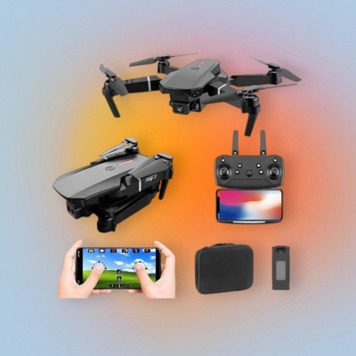 Barbie E88 Camera dronRemote Control 360 Flip Stunt WiFi Wings 2 Batteries_b14 Drone