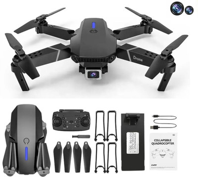 RYCRATE DRONE E-88 With Wide Angle HD 4K 1080P Camera Height Foldable Drone Drone