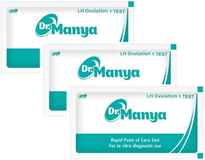 Dr.Manya LH Ovulation Test Kit Pack of 3 Pcs Easy & Accurate Fertility Tracking Blood Test