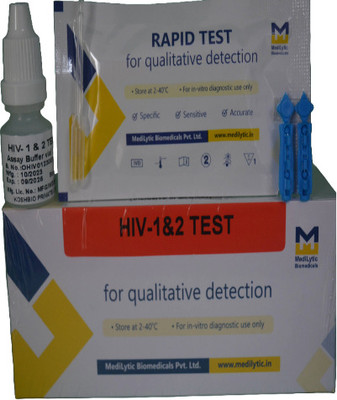 MediLytic Biomedicals HIV-1 & 2 Test Kit - Pack Of 01 Card Antibody Test Kit