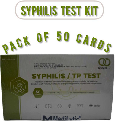 MediLytic Biomedicals Syphilis/TP Test (VDRL) (Pack Of 50 Tests Kit) Antibody Test Kit