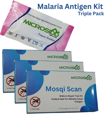 MICROSIDD Mosqui Scan Malaria Pack of 3 Antigen Self Test Kit