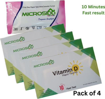 MICROSIDD Vitamin D Rapid Test kit (Pack of 4) Blood Test