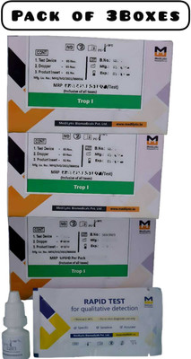 MediLytic Biomedicals Trop-I (Heart Attack Kit) 05 Tests Kit (Pack of 3 Boxes) Antigen Self Test Kit