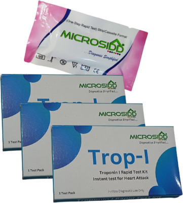 MICROSIDD Trop-I Heart Attack Test Pack of 3 Antigen Self Test Kit