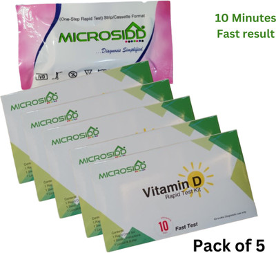 MICROSIDD Vitamin D Rapid Test kit (Pack of 5) Blood Test