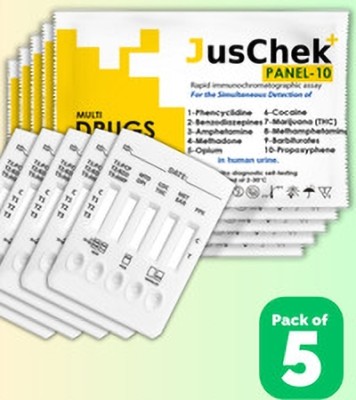 JusChek Multi DRUGS Rapid (D.O.A) Pack of 5 Urine Drug Test