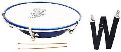 KANHA HUB Iron Dhol Tasha Drum 12 inch (12x4) with Stick and belt Acoustic 1 Drum Kit Set(Student, Professional)