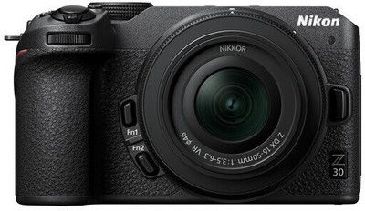 NIKON Z30 Mirrorless Camera Z DX 16 - 50 mm f/3.5 - 6.3 VR Lens(Black)